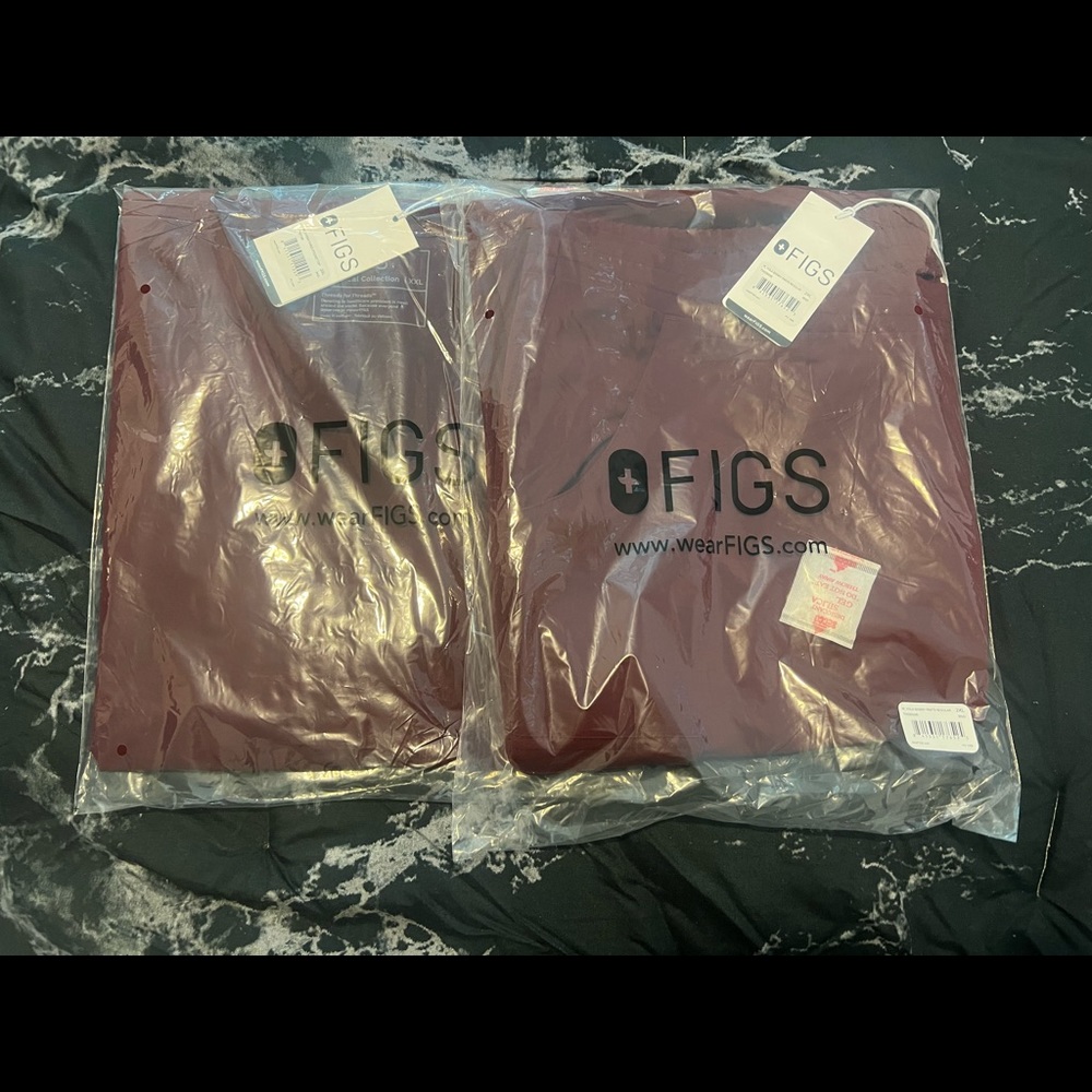 FIGS Burgundy 2XL Scrub Set Casma/Yola